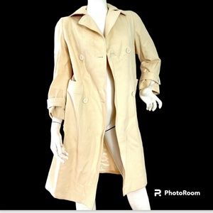 magnin trench coat light beige with pockets size M